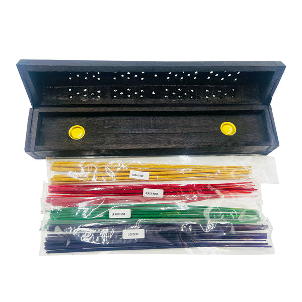 Tarot Wooden Incense Box with 40 Incense Sticks